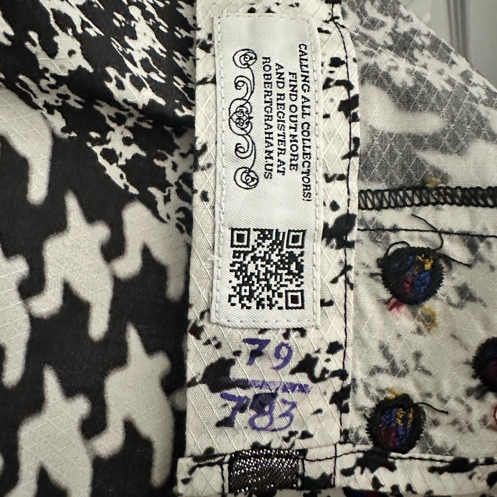 Robert Graham *LIMITED EDITION* Button Down - Black and White - Medium 79/783 - Picture 6 of 12